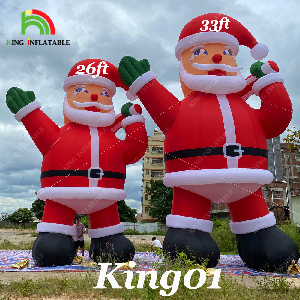 20ft 26ft 33ft Advertising Inflatable Santa Claus For Christmas Party Decoration