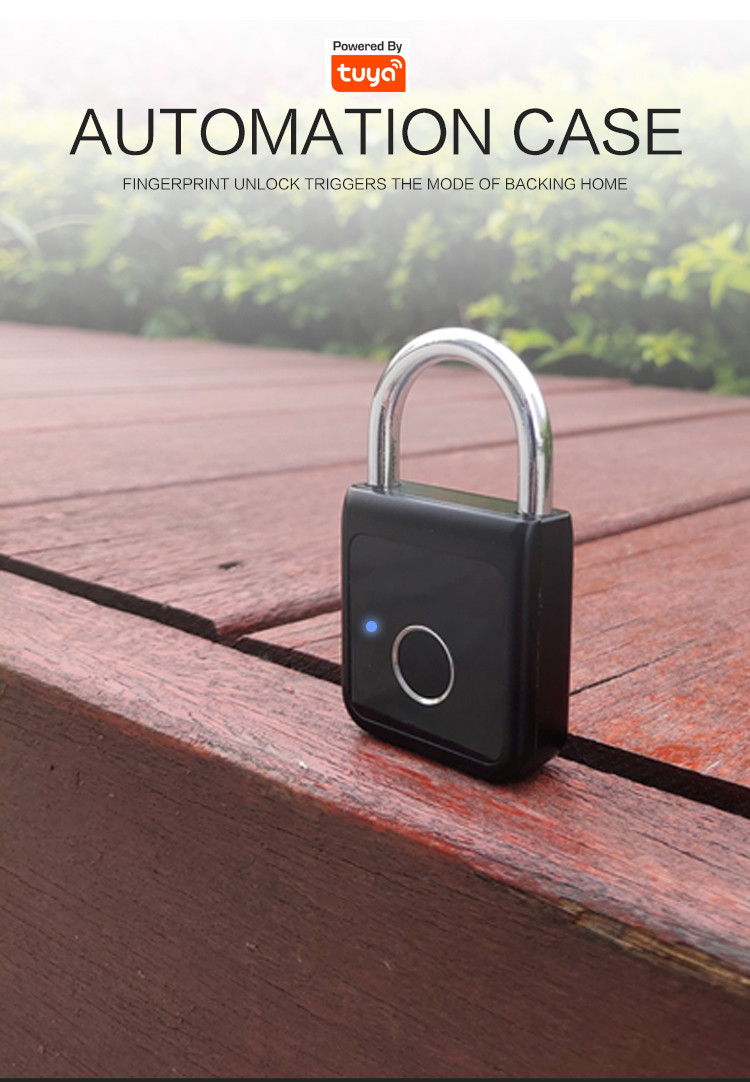 Smart Door Lock Keyless Fingerprint Padlock Safety Biometric Digital Finger Print Electronic Pad Locks