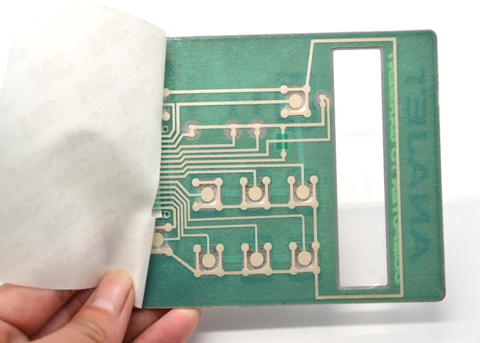 Push Button Single Membrane Switch LED , Flat PCB Membrane Switch Panel