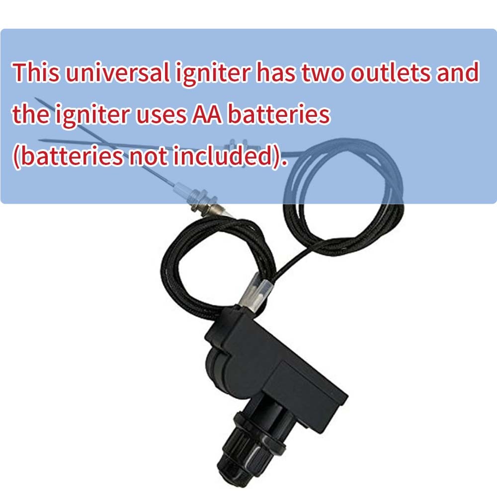 METER STAR Gas BBQ Grill Fire Pit Pulse Ignition Set with Electrode Spark Plug and Outlet