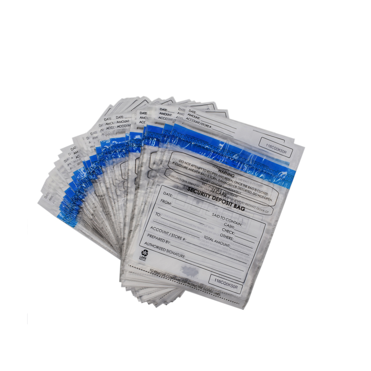 Bank Cash Biodegradable Mailing Bags Deposit Bags Security Tape Tamper Evident Opaque Bank Deposit Cash Handling
