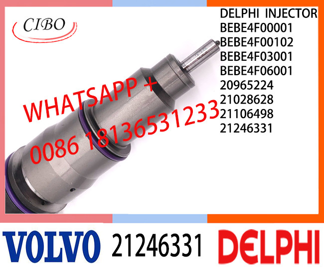 Fuel engine Diesel Injector 21246331 BEBE4F00001 BEBE4F00102 BEBE4F03001 BEBE4F06001 20965224 E3.3 for VOL MD11 US07