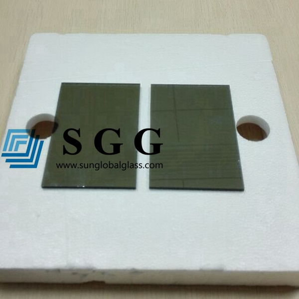 Top quality 4mm euro grey reflective glass panel