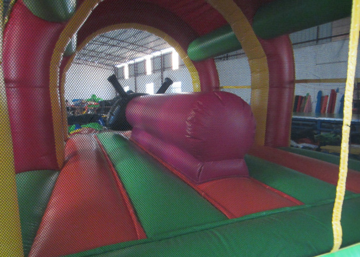 Kids Inflatable Bounce House Caterpillar Theme Three Arch Indoor outdoor Bounce House 6x4m