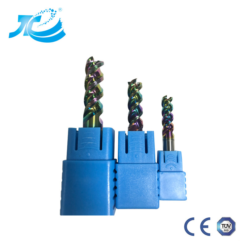 DLC End Mill For Aircraft Aluminum High Speed High Cutting Performance Cnc Tool Milling Cutter Machine Tool Colorful