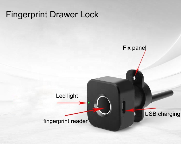 Zinc Alloy Smart Keyless Fingerprint Cabinet Lock