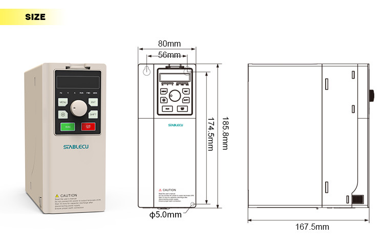 0.75KW 300HZ Variable Frequency Inverter , Variable Speed Drive For 3 Phase Motor