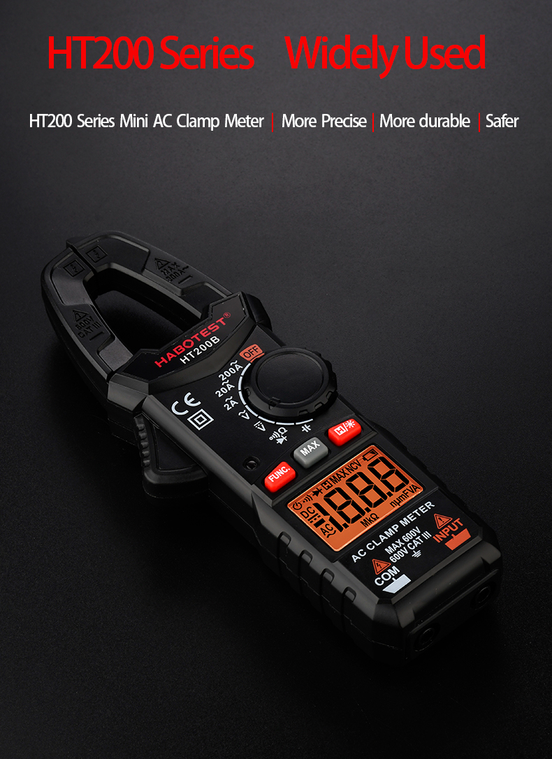 2000 Counts Auto Range 200A 2000uF Digital Clamp Meters