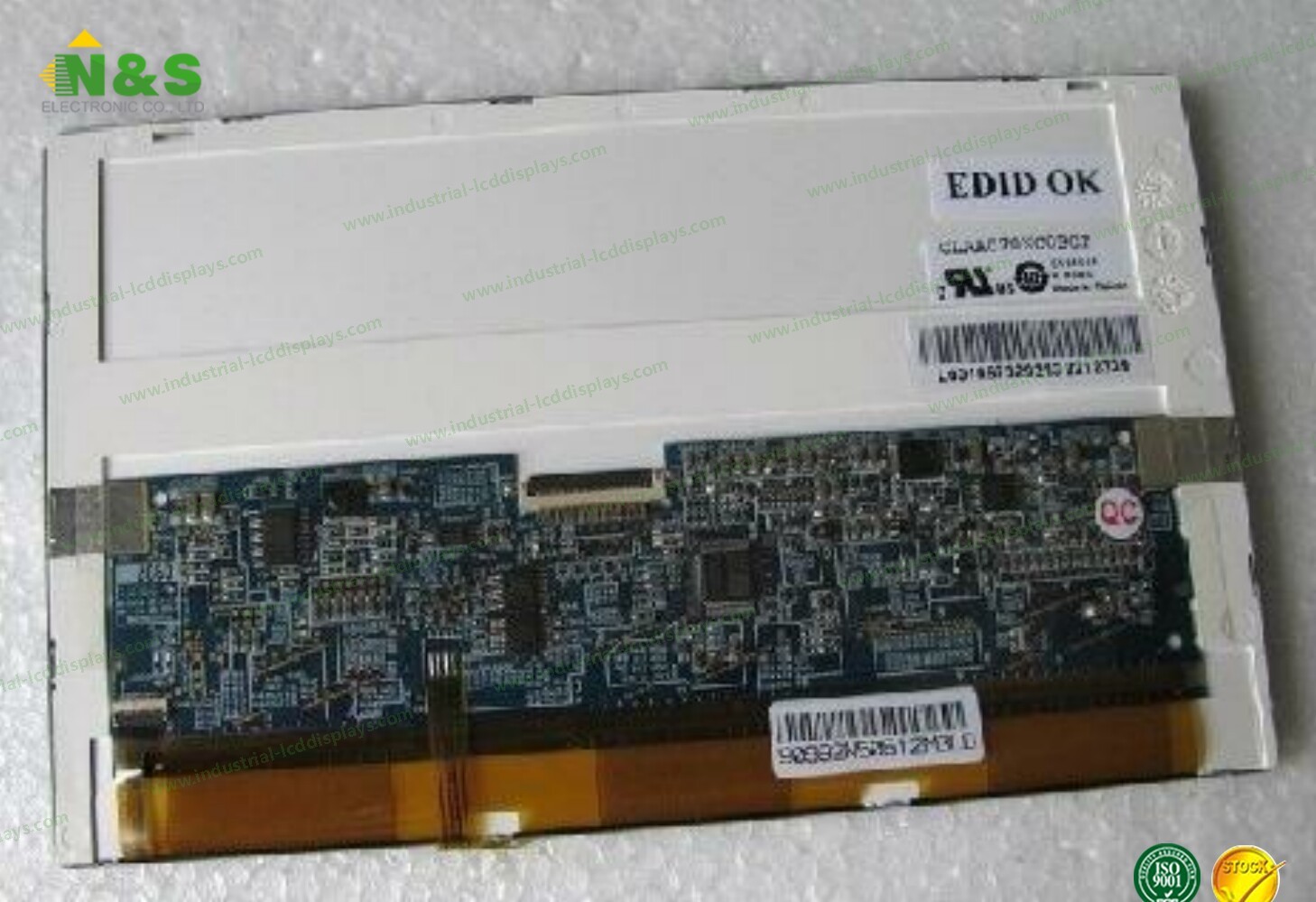 High Brightness 7.0" Industrial LCD Displays CLAA070NC0DCW , CPT LCD Panel With Full Viewing Angle