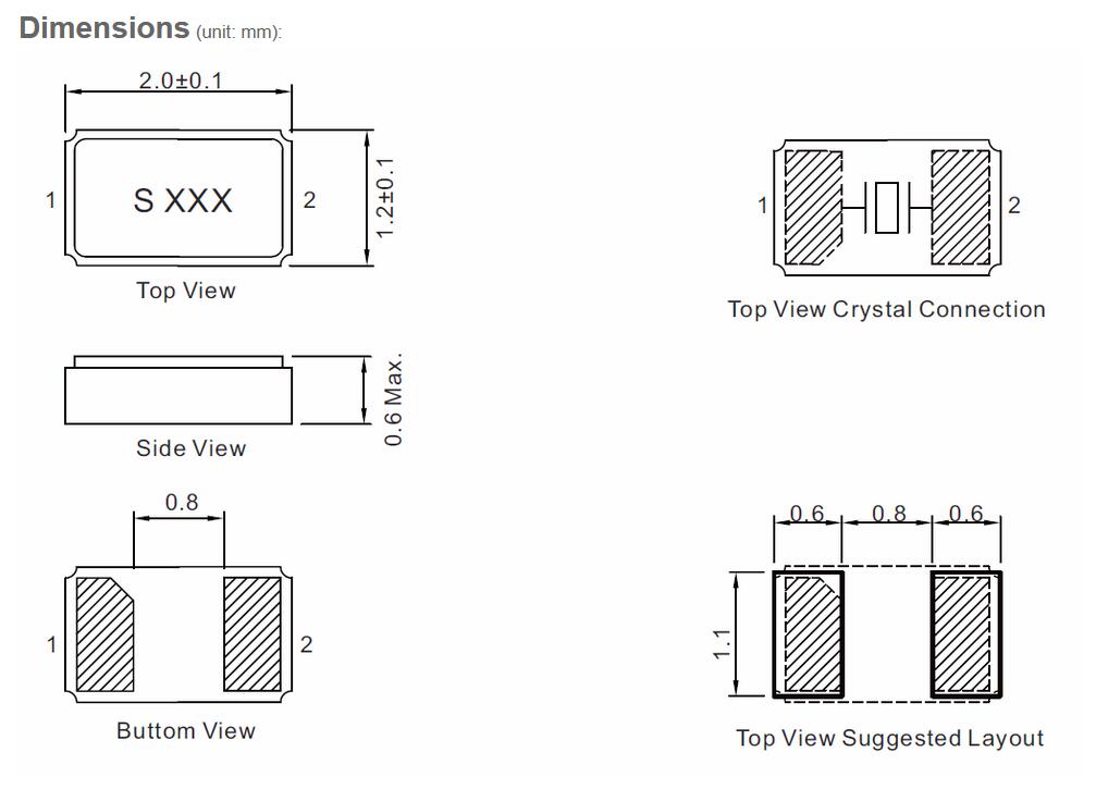 32.768KHz SMD Tuning Fork Crystal Resonator for at Turnover Temperature ±25C±5C by SJK