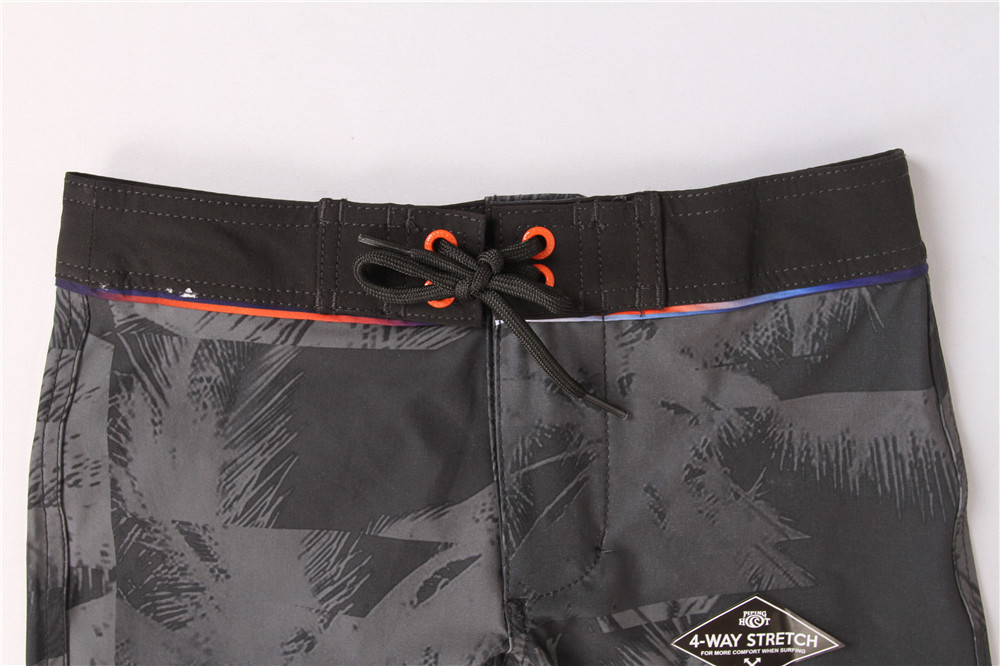 Black Printed Kids 4 Way Stretch Shorts Mens Children's Spandex Shorts