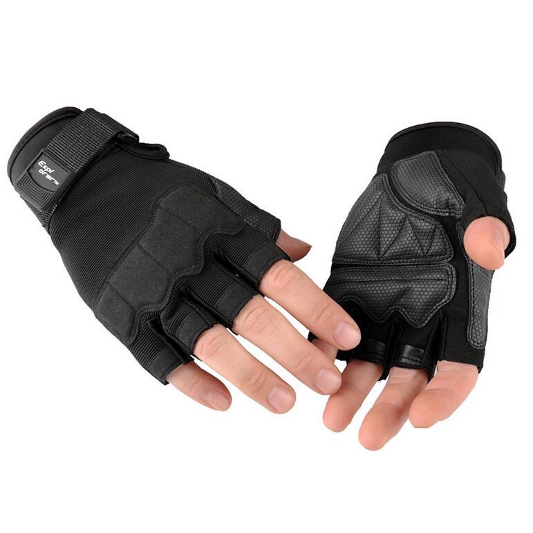 Fingerless Army Tactical Shooting Gloves Microfibre Wear Resisting Reinforced