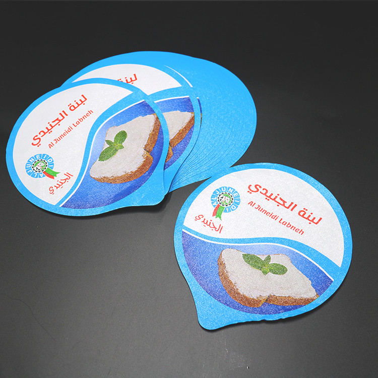 Yogurt Cup 144mm Pre Cut Foil Lid PVC Lacquer 90 Micron For Ice Cream Container