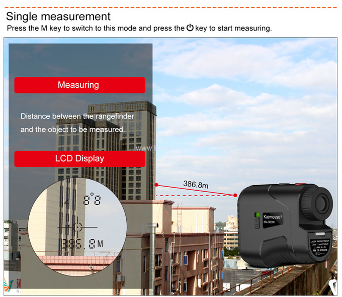 kaemeasu Digital Golf Laser Rangefinder Mini Distance Measuring Hunting Shooting Telescope D450