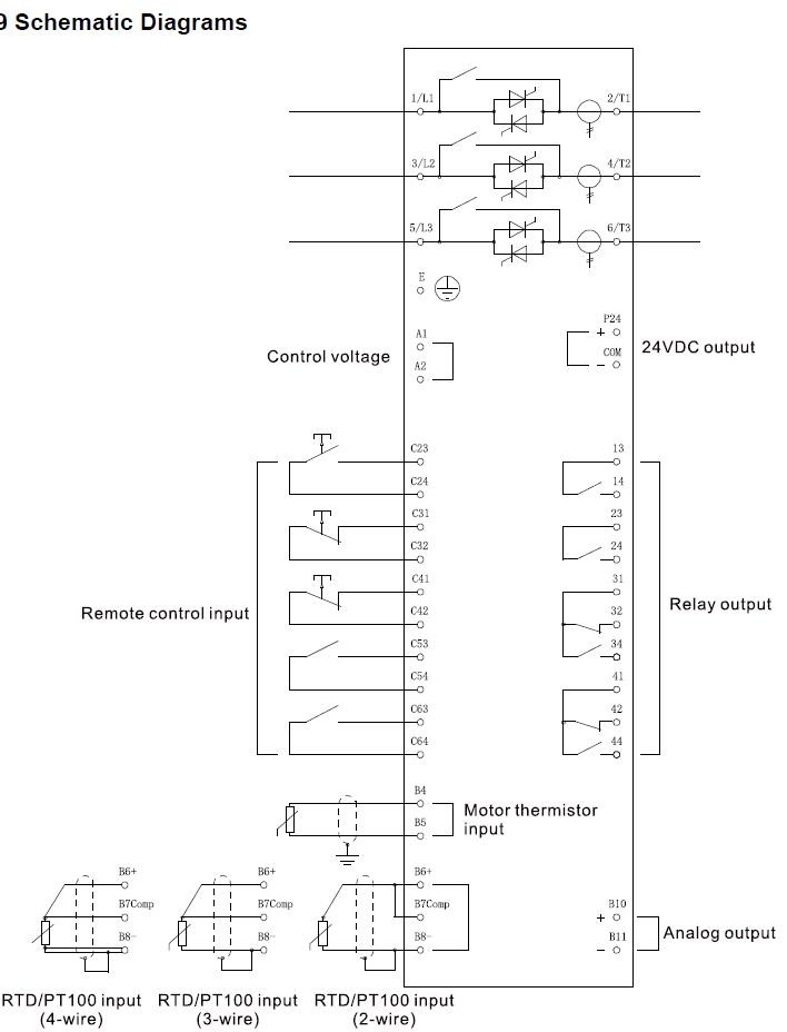 22A 11KW Bypass Soft Starter Ac Soft Start Motor Starter