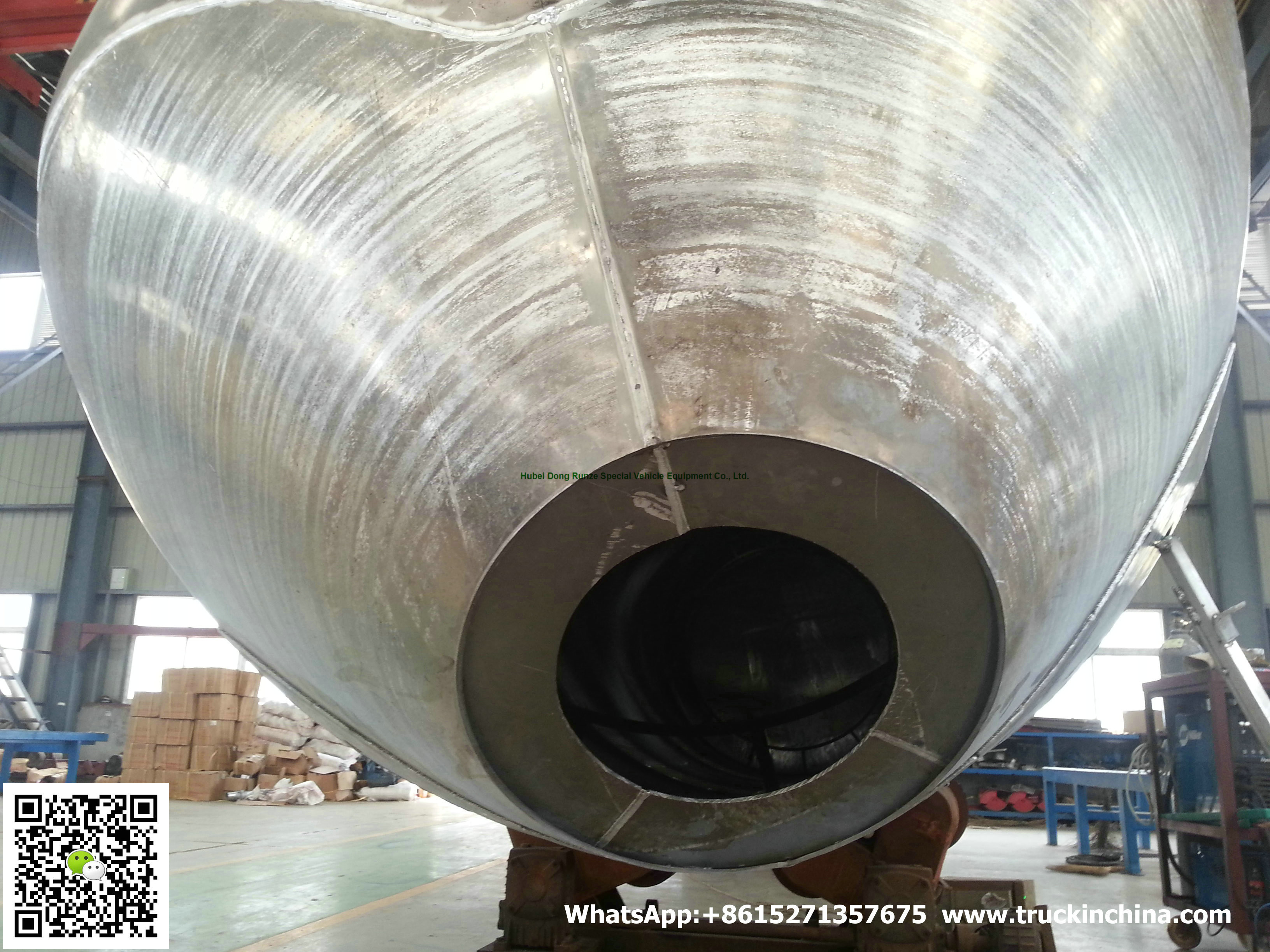 Aluminum Alloy Wheat Flour Bulk Tanker with Tipping Hydraulic Cylinder (6000USG-10000USG ）whApp:+8615271357675