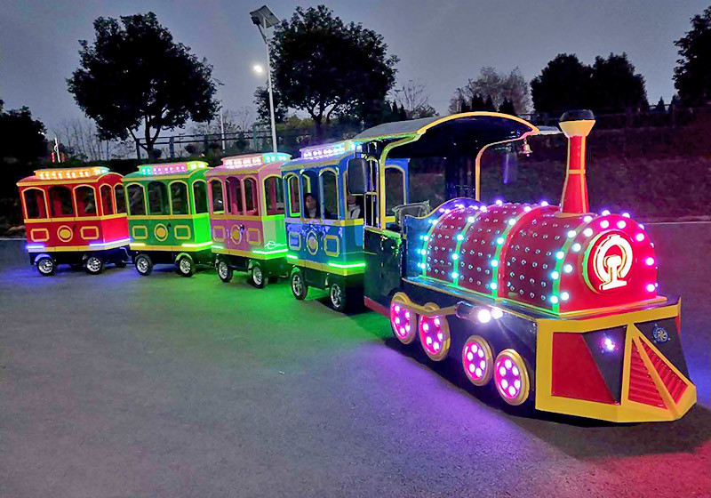 Sightseeing Amusement Park Electric Trains 12KW Power In Children'S Play Area