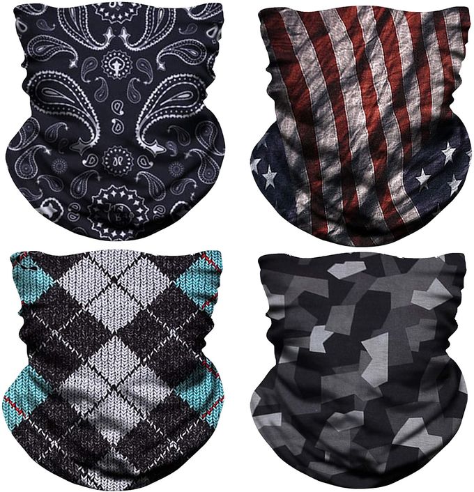 Multifunctional Seamless Lime Filter Anime Neck Gaiter