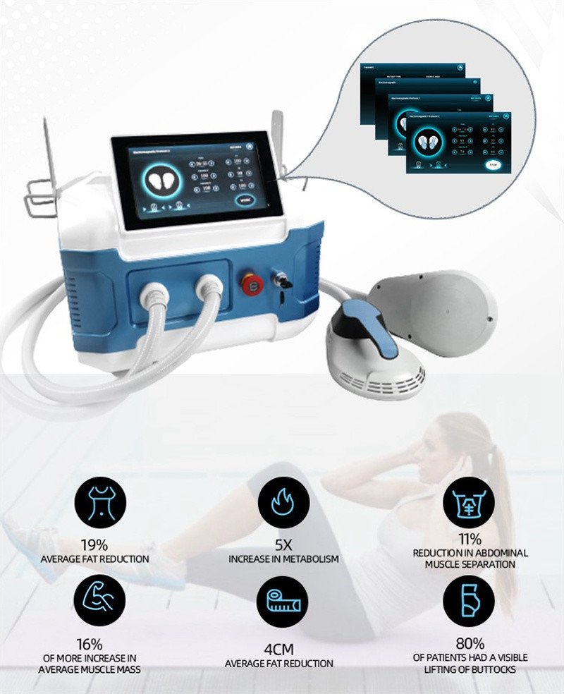 Portable Touch Screen Hi Emt Machine Ems Weight Loss Body Muscle Sculpting