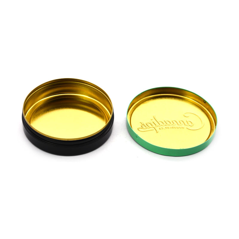CBD Mini Metal Tin Container Gold Vanished Tin Box Sweet Candy Metal Boxes