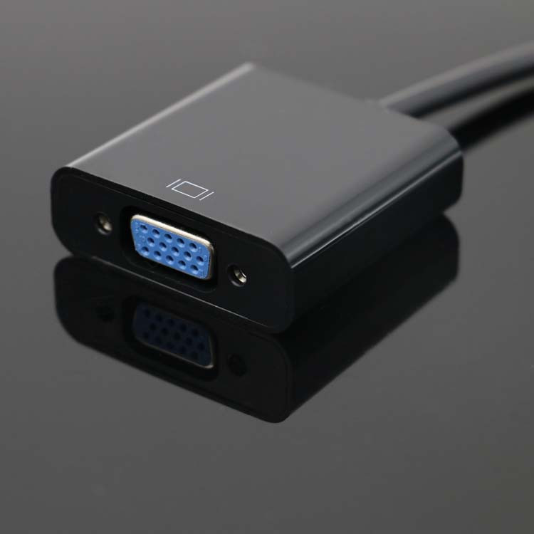 Black Color Male To Female VGA Monitor Cable For PC Computer