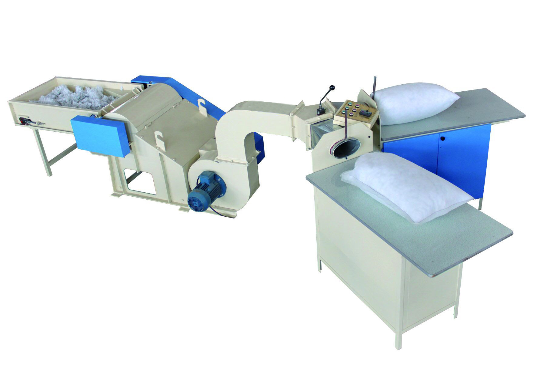 Cotton Waste Carding Automatic Fiber Opening And Filling Machine 60kg H