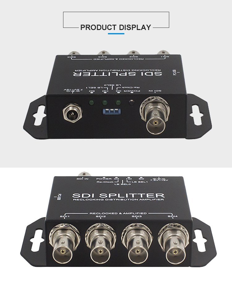 1080P 1 Input 4 Output SDI Splitter Plug And Play Distribution Amplifier Output SDI X 4