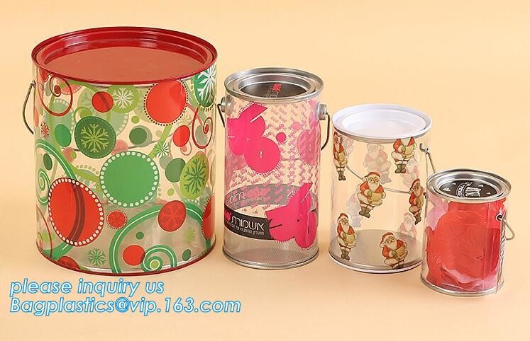 100ml pet clear plastic can,fruit candy tin container jars with aluminum lid,1 gallon clear paint can size bagease pack