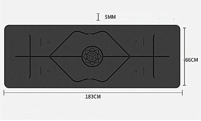 5mm Pu Rubber Yoga Mat Customized Posture Line Natural Rubber Anti Slip and Sweat Absorbing Yoga Mat Tuhao Fitness Yoga