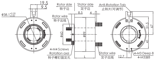 Slip Ring slip ring Drawing_capsule slip ring generator