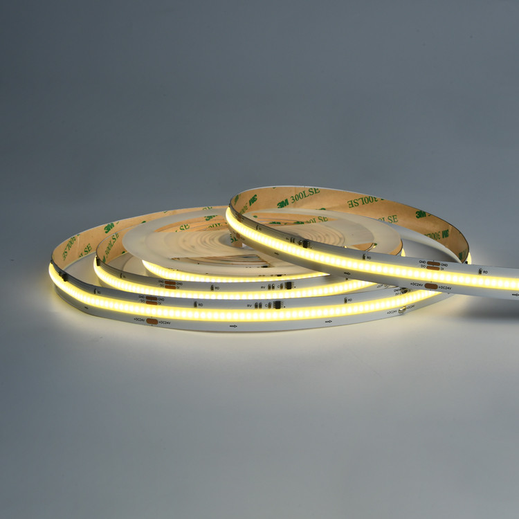 High Density Dotless Flexible 420 Led/m Pure White Digital COB LED Strip Light