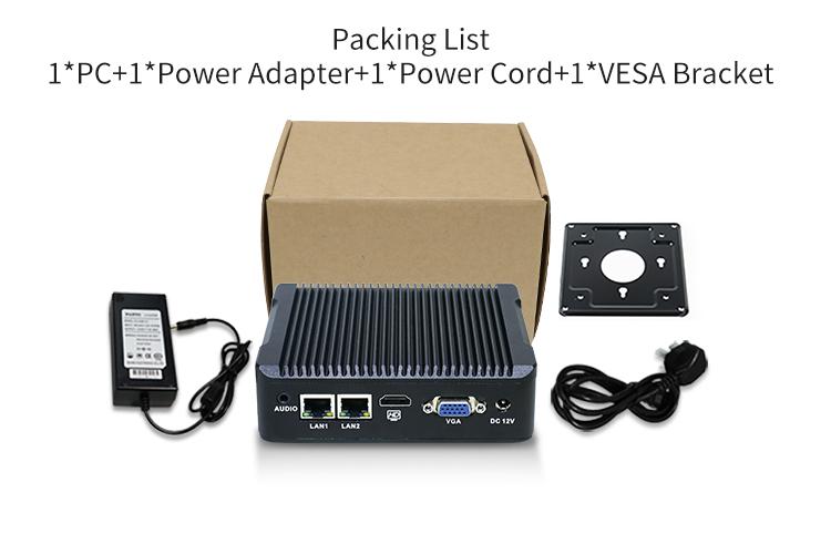 Packing List1*PC+1*Power Adapter+l*Power Cord+l*VESA Bracket