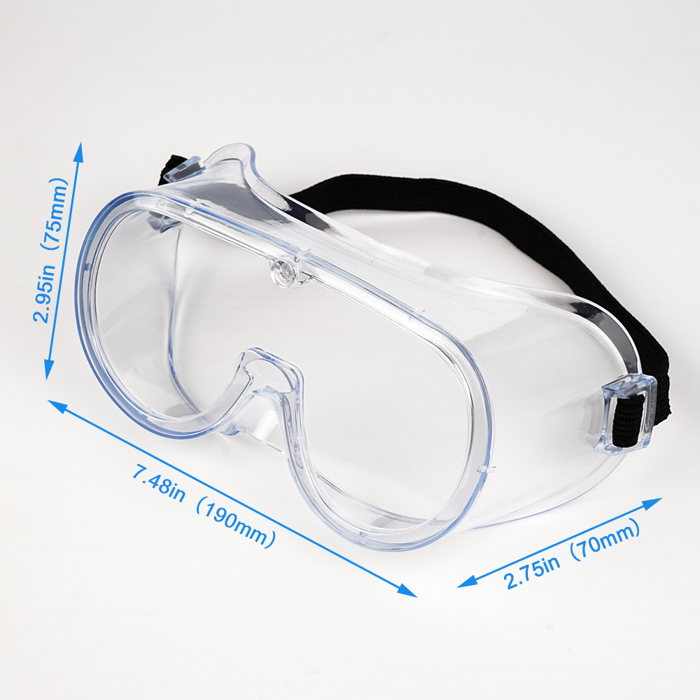 Anti Shock Disposable Transparent Medical Safety Goggles , Anti Fog Eye Protective Goggles