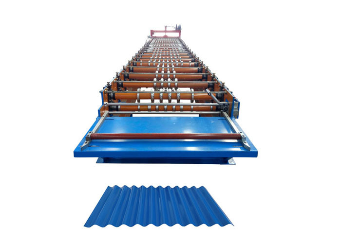 PLC Program Corrugated Roof Sheet Making Machine Automatic Producing With Hand Touch Screen