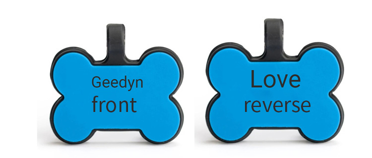 Rose Orange Blank Dog ID Tags Silicone Name Tags For Dogs Personalized