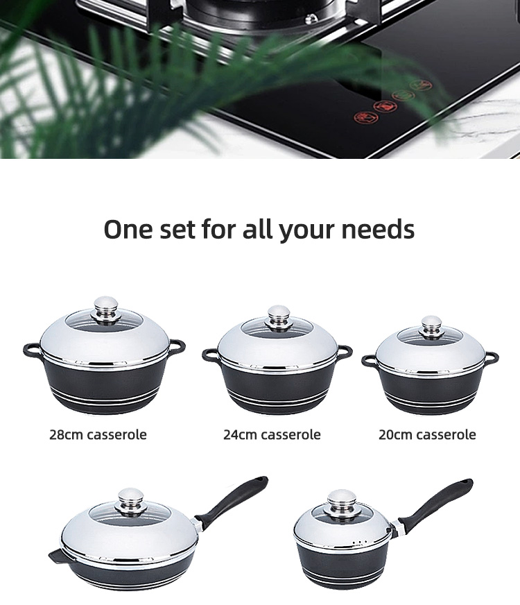 New Arrival 23 Pcs Aluminum Non Stick Cooking Pots Sets Pans And Pots Induction Cookware Cooking Pots