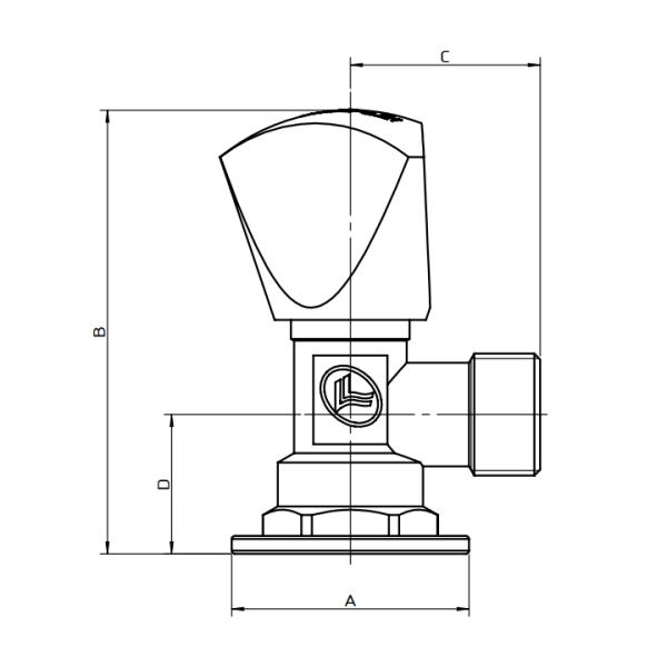 Advanced Brass Angle Valves with 10bar Working Pressure and Polished Chromed-Plated Finish for Industrial