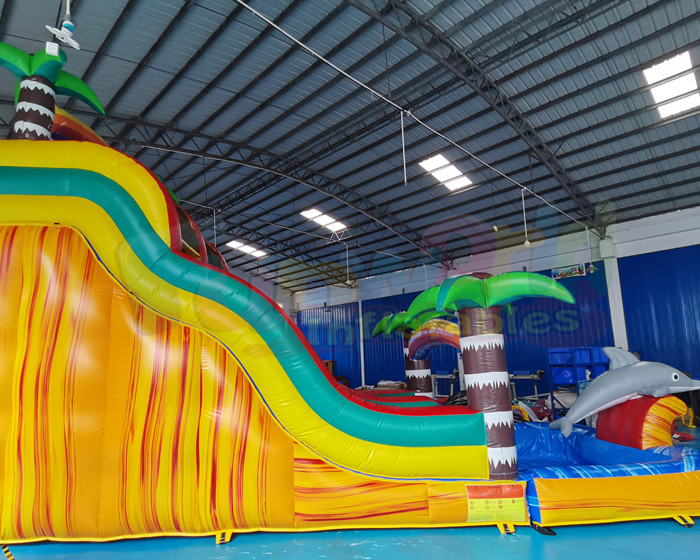 OEM Multi Color Outdoor Inflatable Water Slides For Backyard