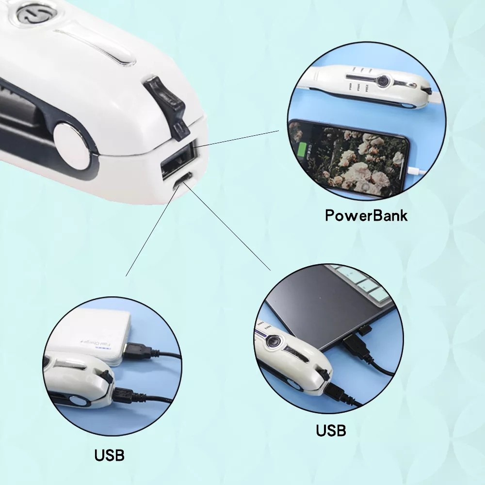 5V Mini Cordless Flat Iron Straightener Ceramic Coating Plate