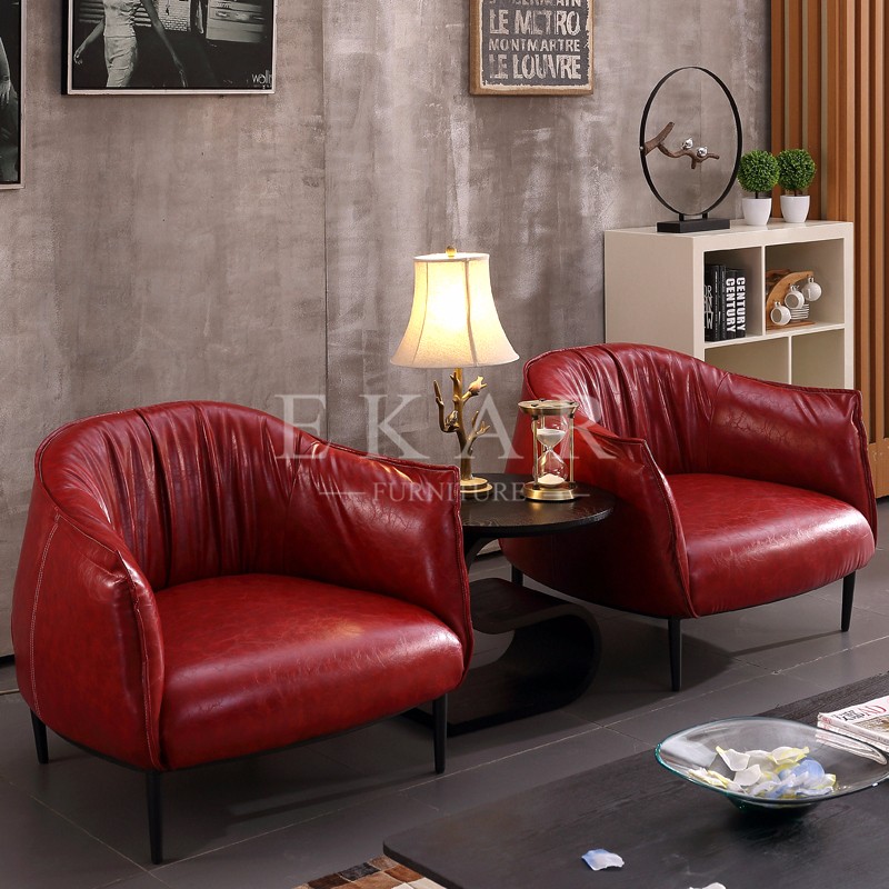 Upholstered Arm Stainless Steel Leg Leather Modern Leisure Chair ZZ-ZKB003