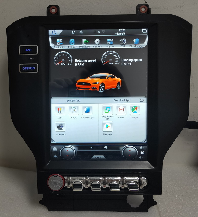 Ouchuangbo Tesla style 10.4" car audio gps radio android 8.1 for Ford mustang 2015-2018 stereo PX6 4GB+64GB