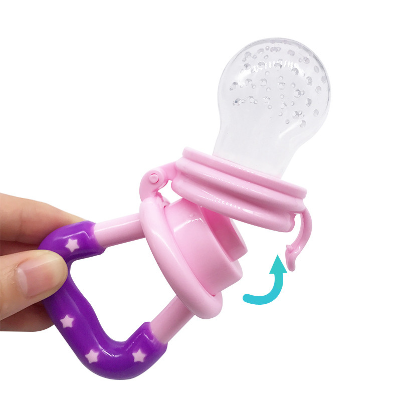 Great 3 Different Sized Soft Silicone Food Fruit Feeding Pacifier Teething Toy for Toddler