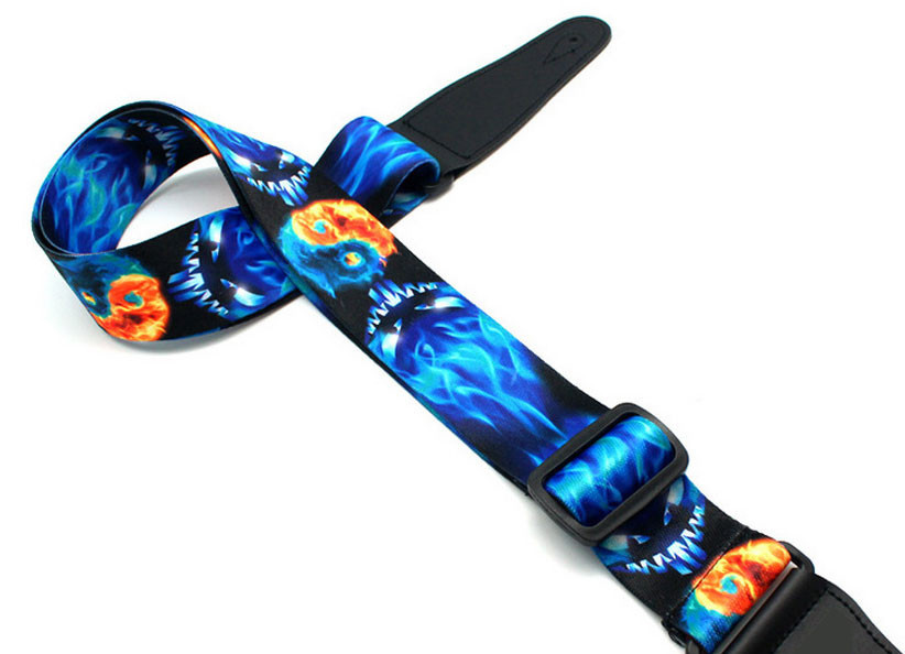 Polyester Personalized Guitar Straps , Custom Girls Guitar Strap Nice Looking