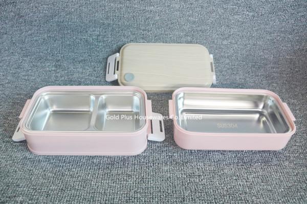 Amazon top seller two-compartment stainless steel bento lunch box plastic