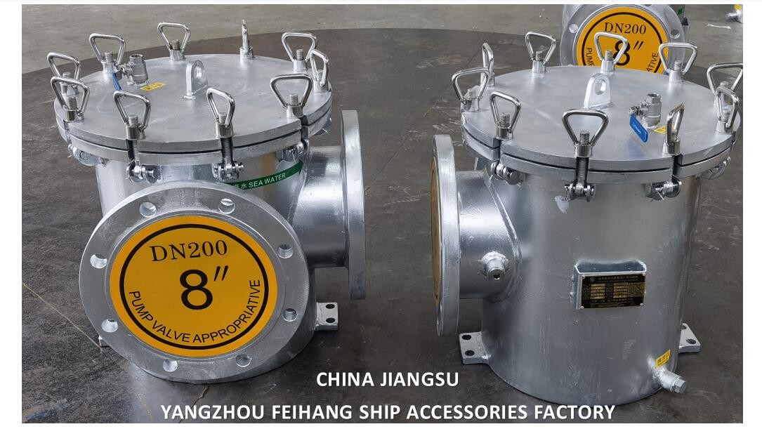 Main Engine Sea Water Strainer Szie-8"-Dn200 Carbon Steel Body Stainless Steel Filter