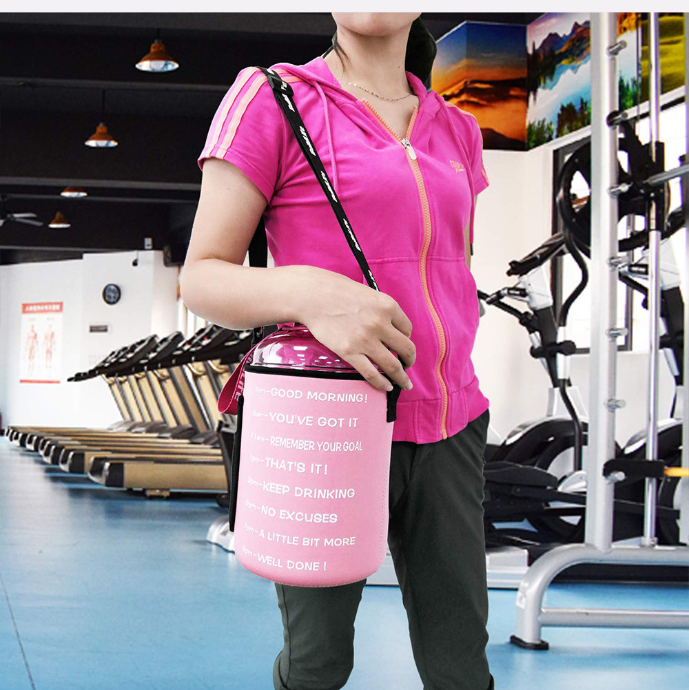 Adjustable Shoulder Strap Neoprene Bottle Sleeve For Hiking