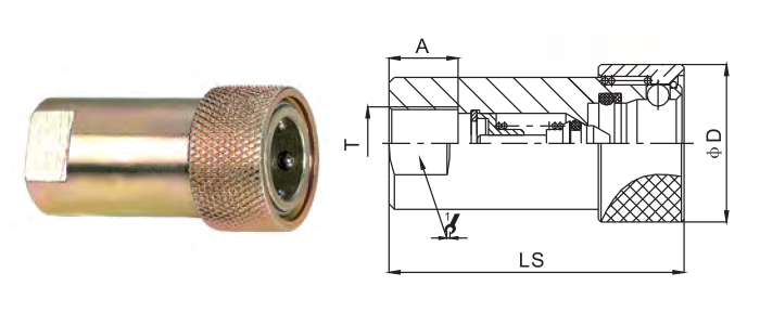 Industrial-Grade Two-Way Shut Off Quick Disconnect Couplings | NPT/BSP Thread 1/8"-3" | Zinc, Stainless Steel, Brass