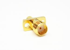 China SMA RF Connector 2 Holes Flange Mount Female 500 Cycles Durability on sale