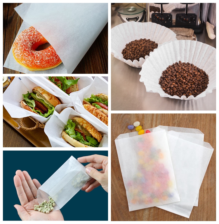 24GSM 28GSM Nature White Two Side Coated Glassine Paper For Food Wrapping