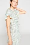Ladies Mini Dress Floral Wrap Dresses Cotton For woman